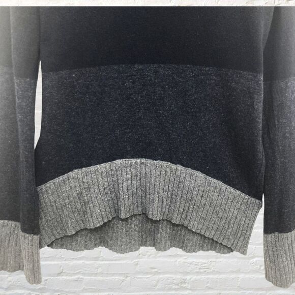 Maria Cher Sweater 1/US S Black Gray Colorblock Angora Wool Cowl Neck Argentina - Picture 7 of 16